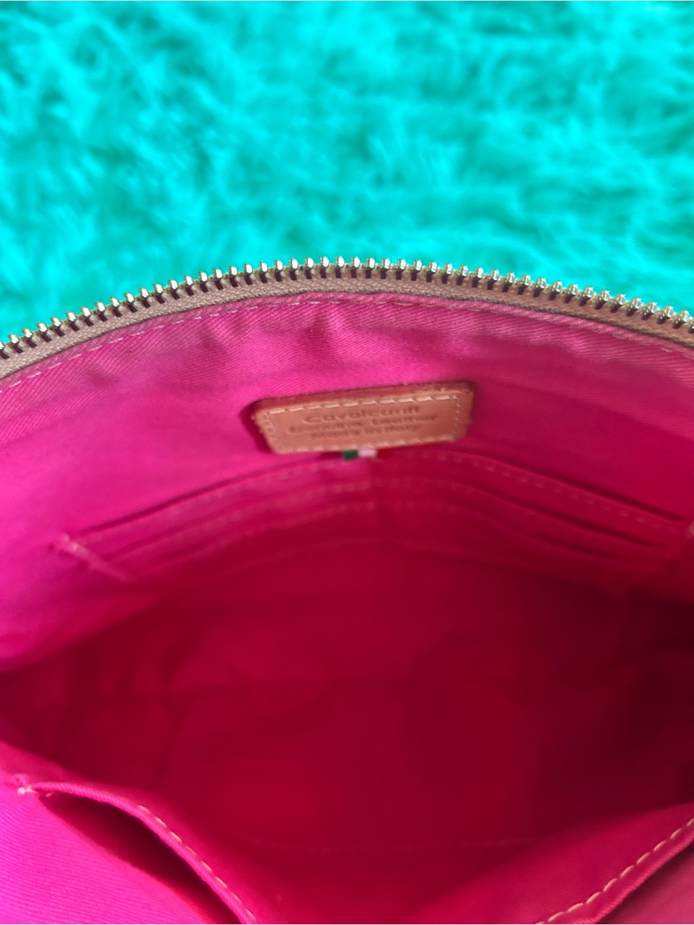 Cavalcenti Floral Print Wristlet Clutch in Gray with Pink & Yellow Blooms - Picture 8 of 16